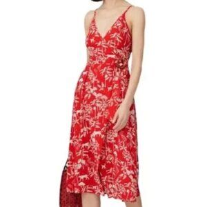 Minkpink Sahara Breeze Faux Wrap Midi Dress size M in Wild Jungle